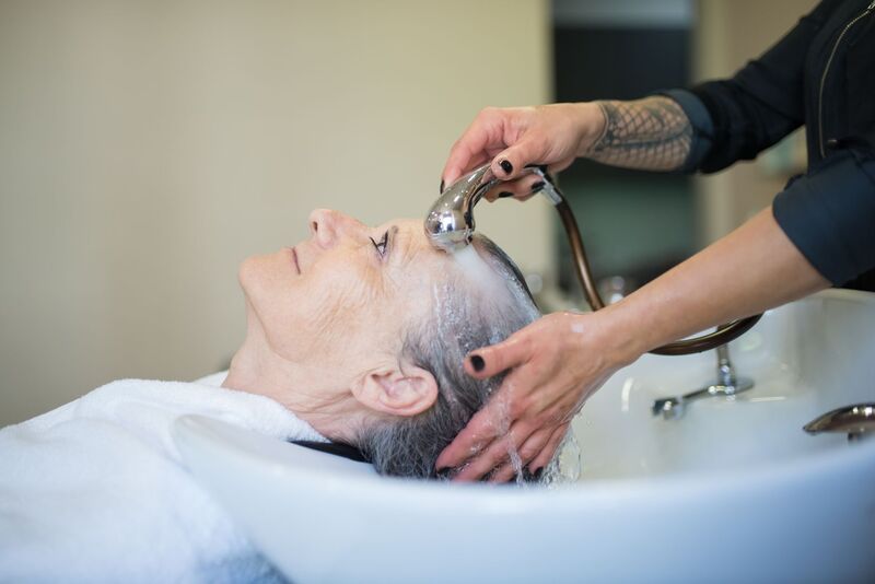 Hair colour and styling service at an Auckland salon