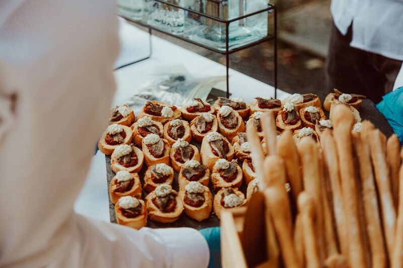 Wedding catering spread by an Auckland catering company