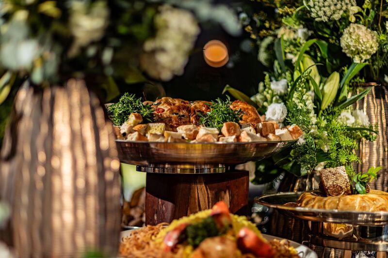 Event buffet catering for an outdoor Auckland function