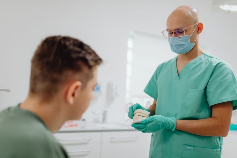 Dental patient in the chair during a check-up at an Auckland clinic