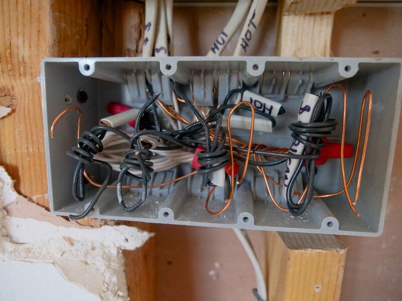 Close-up of electrical wiring work for specialised Auckland electrician services