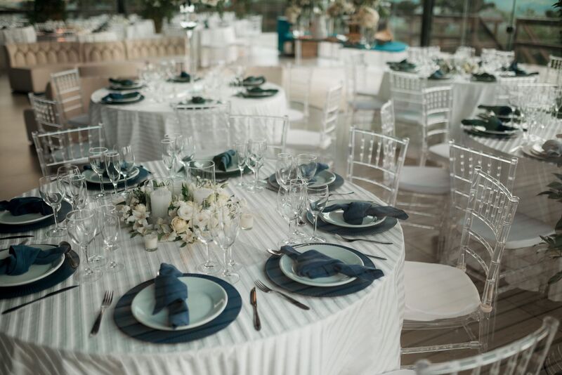 Styled wedding ceremony setup at an Auckland event venue