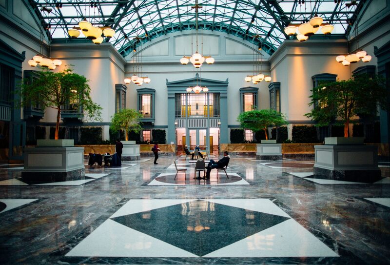Hotel lobby reception serving guests in the Auckland accommodation market