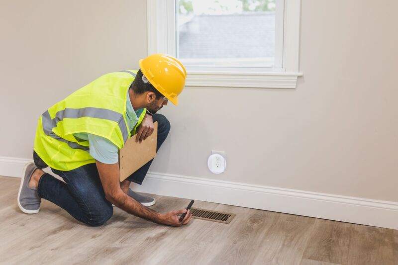HVAC technician commissioning an air conditioning unit for an Auckland customer