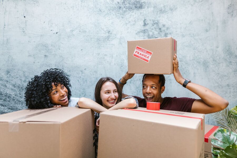 Removalist crew loading a moving truck for an Auckland house move