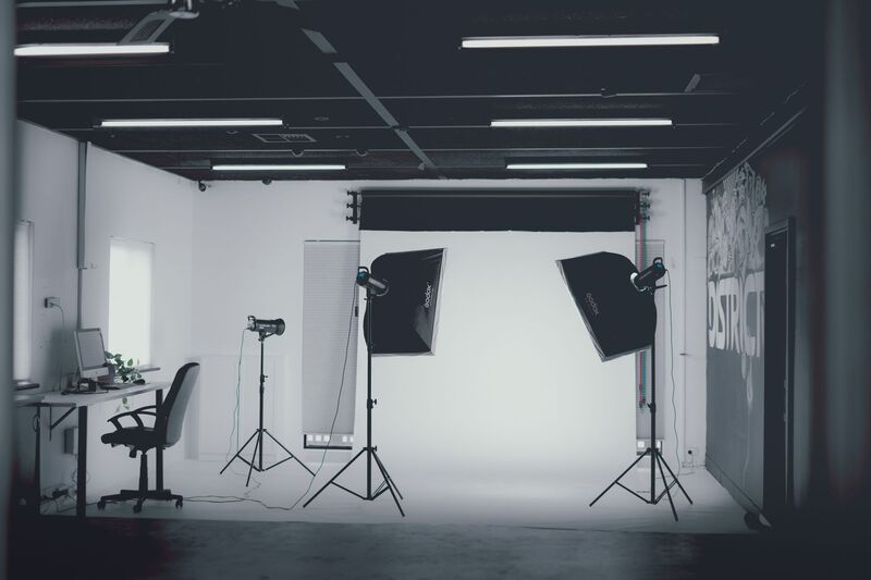 Commercial photo studio setup for an Auckland brand shoot