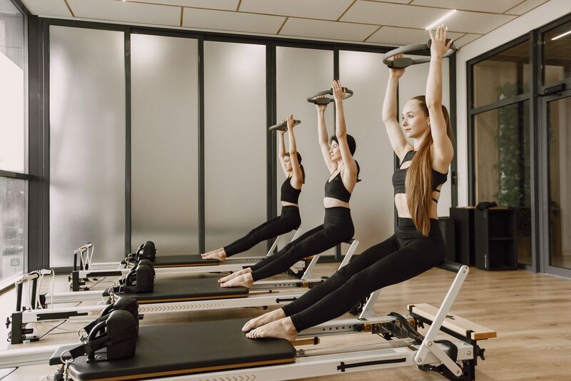 Reformer Pilates class in an Auckland studio