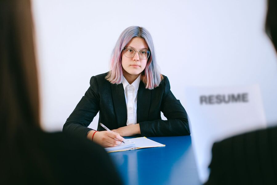 Candidate interview for a specialist recruitment role at an Auckland agency
