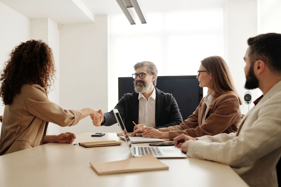 Recruiter working with candidates in an Auckland recruitment office