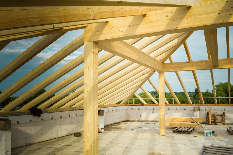 Roof construction in progress on an Auckland roofing company project