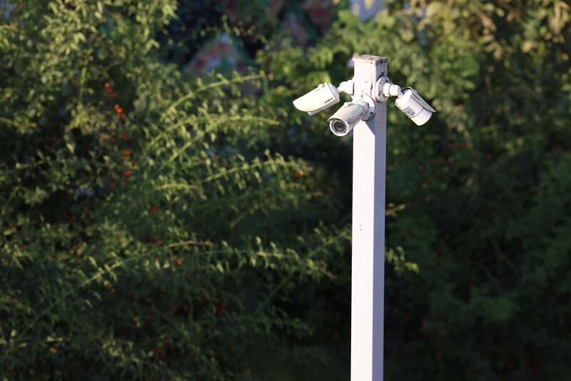 CCTV surveillance camera monitoring an Auckland commercial premises